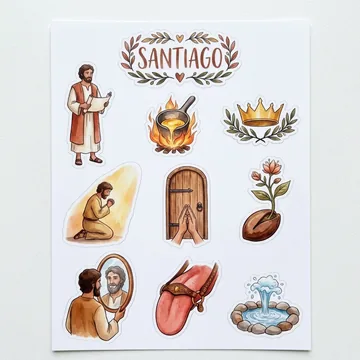 IMAGEN: página de stickers de Génesis (1 de 13) — miniatura cuadrada, se ve chica y en movimiento