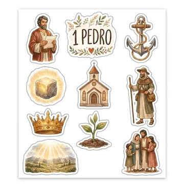 IMAGEN: página de stickers de Éxodo (2 de 13) — miniatura cuadrada, se ve chica y en movimiento