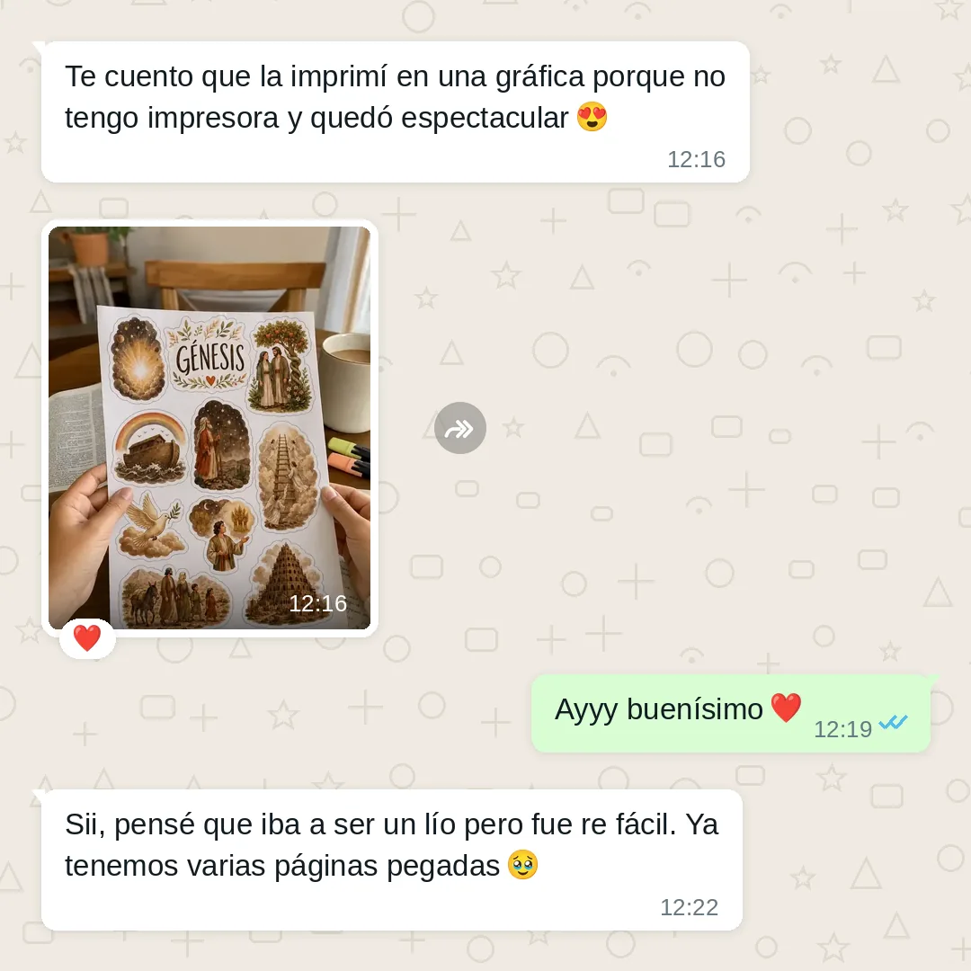 TESTIMONIO: captura real de WhatsApp 1 de 5 — mata «¿está bien pegar cosas en la Biblia?»