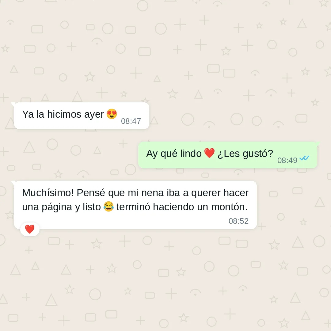 TESTIMONIO: captura real de WhatsApp 2 de 5 — mata «¿se ven bien impresos en casa?»